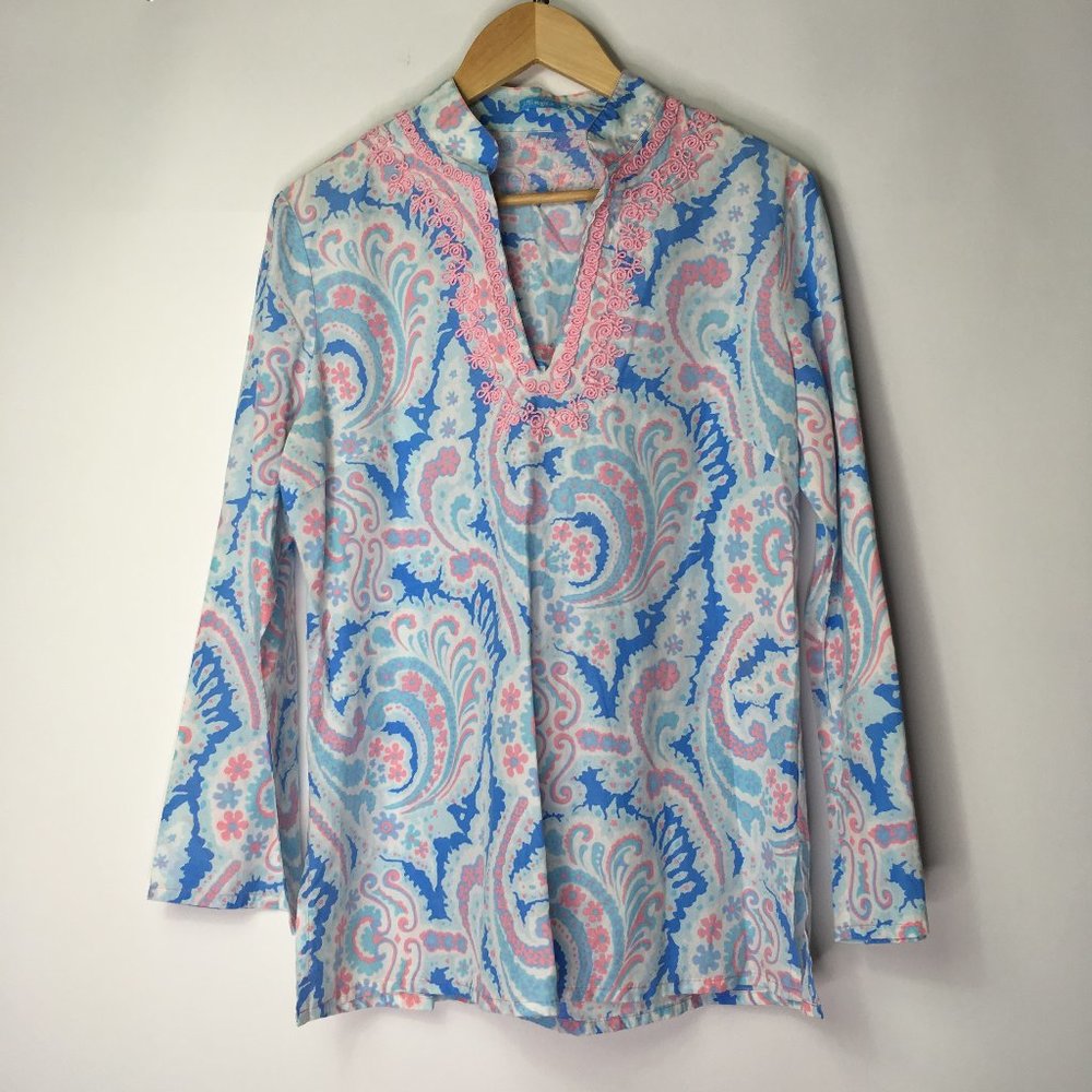 Tunic Silk Blend Top by J.McLaughlin Sz 10